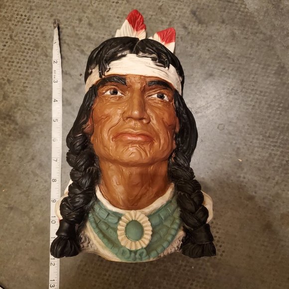 Vintage Universal Statuary Corp 1966 Native American Chef Bust - Picture 11 of 13